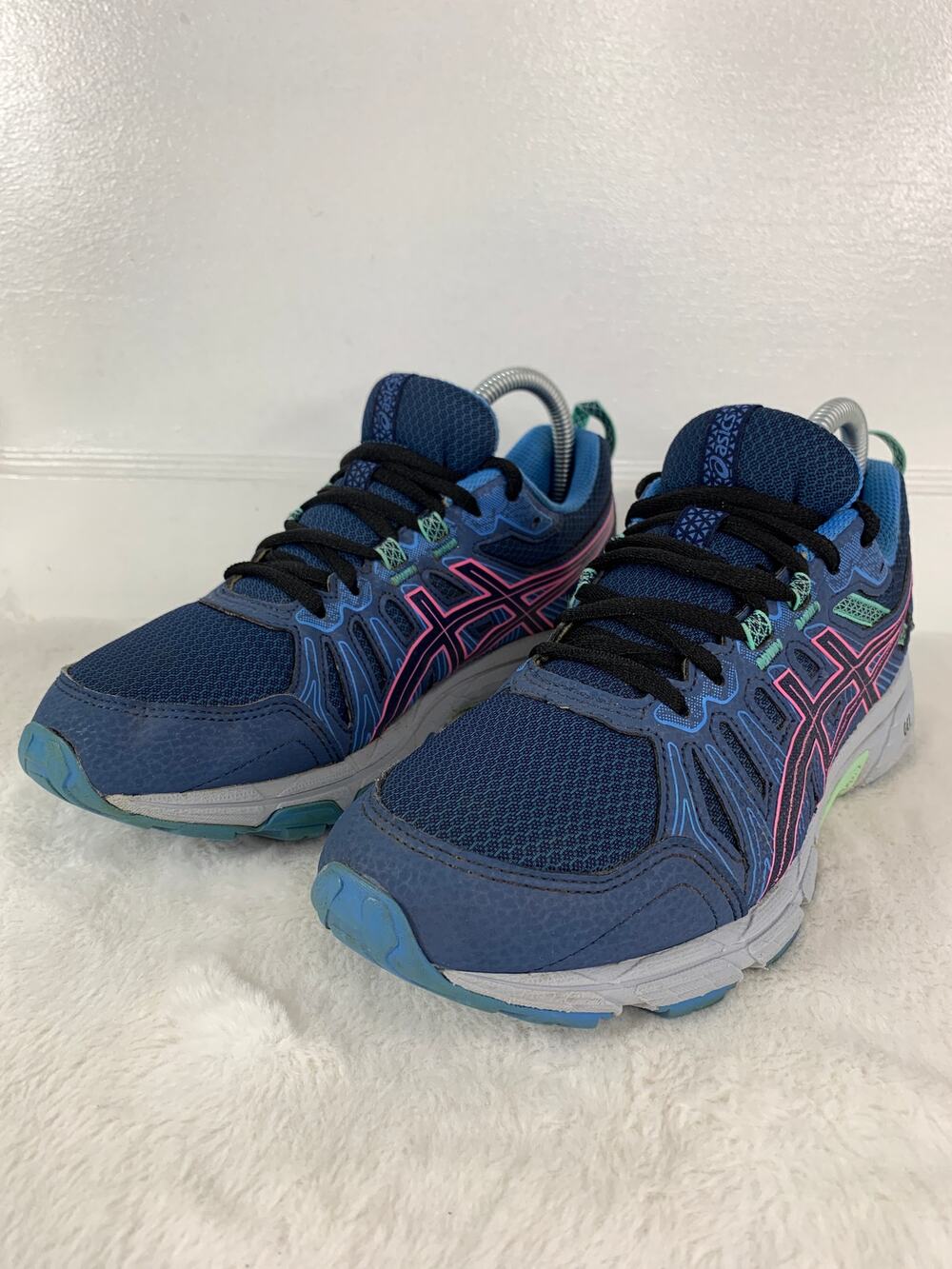 Asics Gel-Venture 7 Trail Running Shoes Women’s Size 8 Blue Pink 1012A476